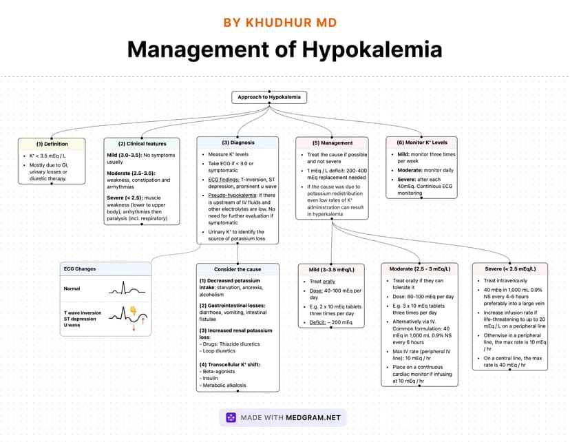 Hypokalemia: diagnosis and management